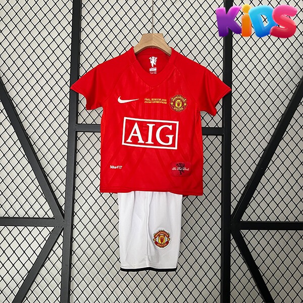 KIDS Man Utd Home UCL Final Kit 07/08
